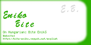 eniko bite business card